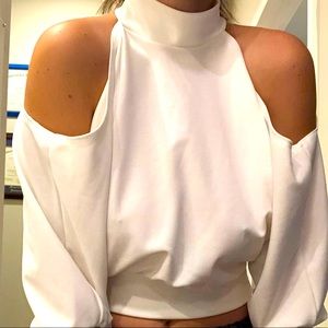Dressy white cutout top